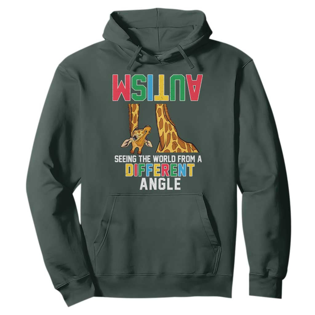 Giraffe Autism Support Hoodie Seeing World Different Angle