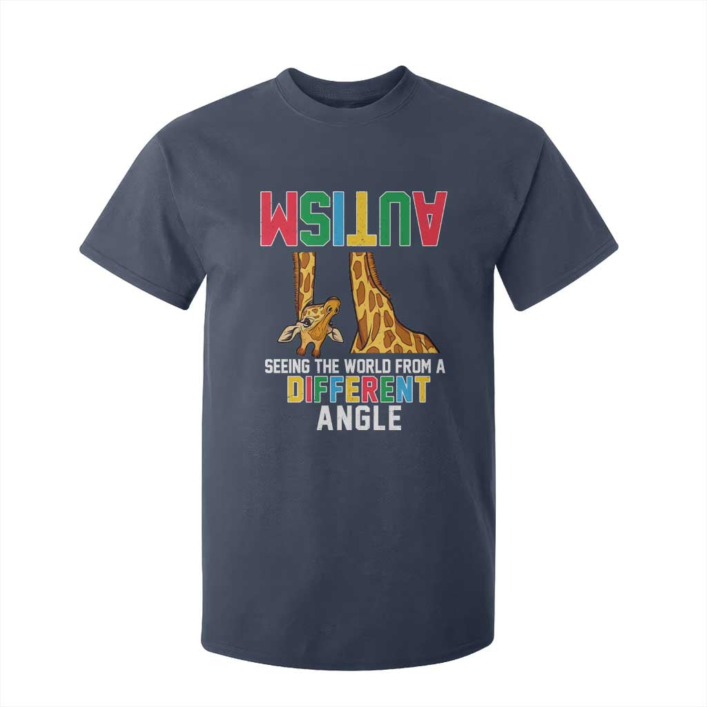 Giraffe Autism Support T Shirt For Kid Seeing World Different Angle