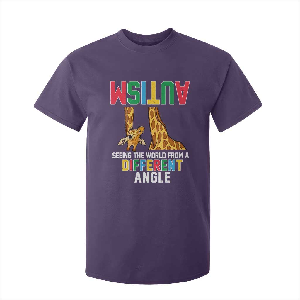 Giraffe Autism Support T Shirt For Kid Seeing World Different Angle