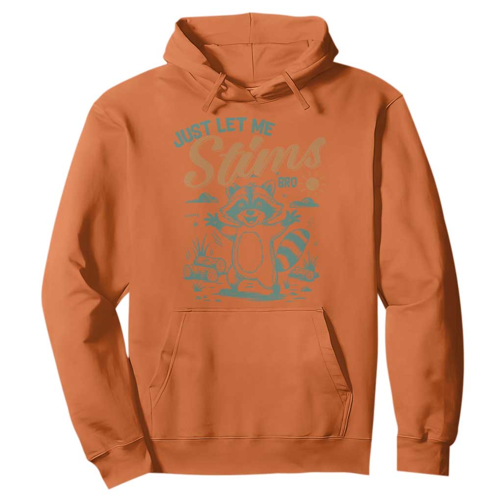 Funny Raccoon Autism Support Hoodie Just Let Me Stim Bro