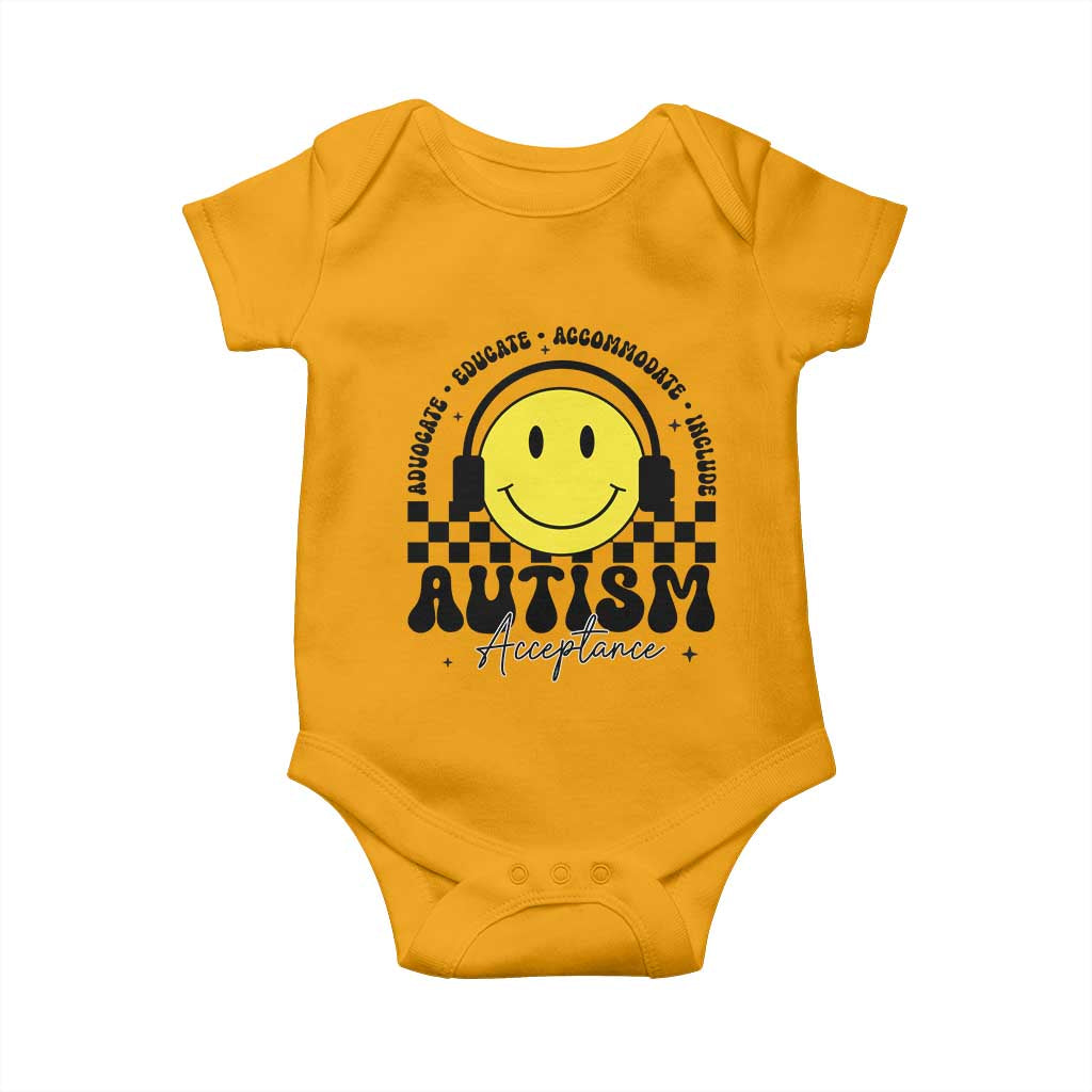 Autism Acceptance Baby Onesie Advocate Educate Accomodate Include Special Education