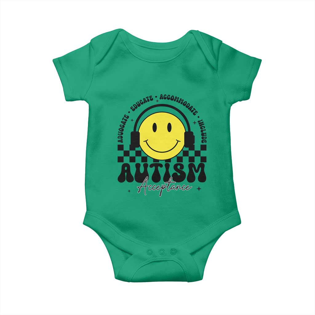 Autism Acceptance Baby Onesie Advocate Educate Accomodate Include Special Education