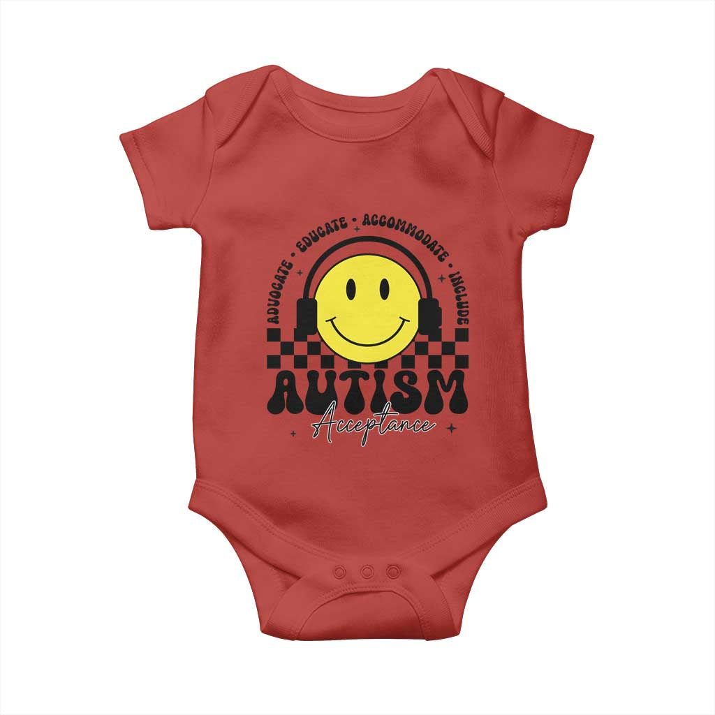 Autism Acceptance Baby Onesie Advocate Educate Accomodate Include Special Education