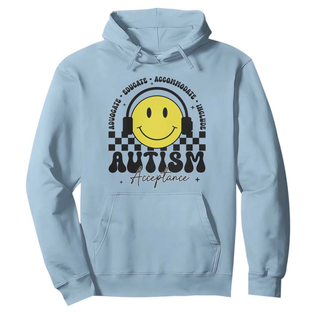 Autism Acceptance Hoodie Advocate Educate Accomodate Include Special Education