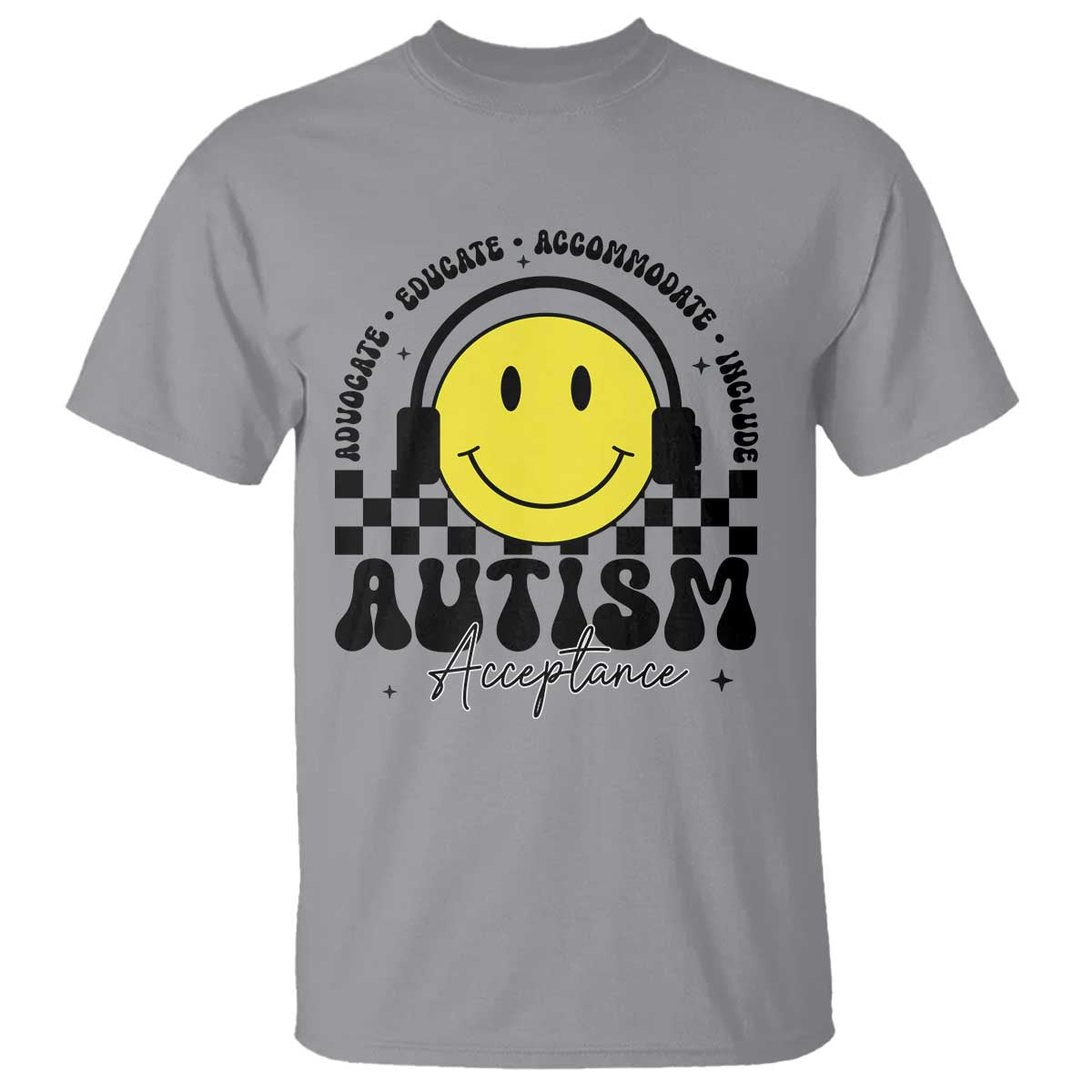 Autism Acceptance T Shirt Advocate Educate Accomodate Include Special Education