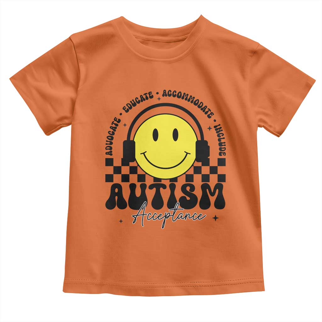 Autism Acceptance Toddler T Shirt Advocate Educate Accomodate Include Special Education