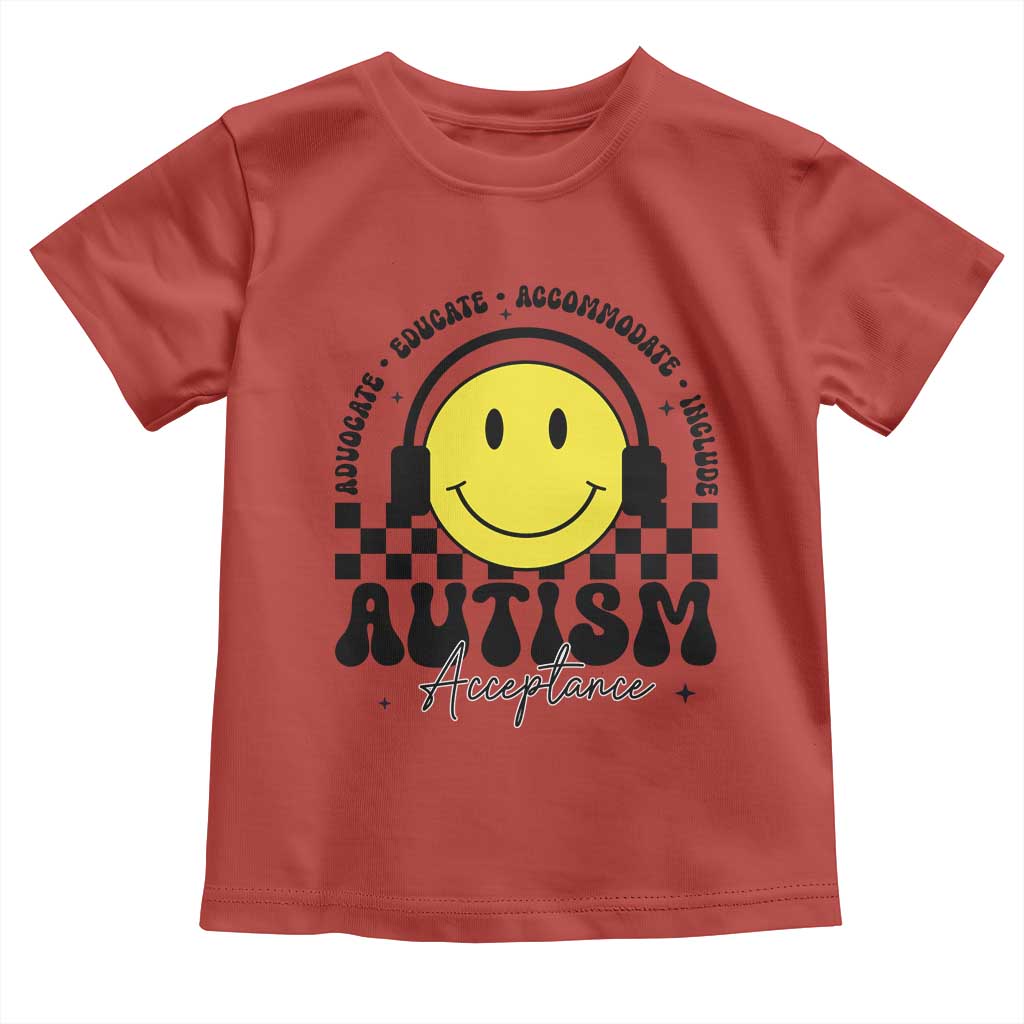 Autism Acceptance Toddler T Shirt Advocate Educate Accomodate Include Special Education