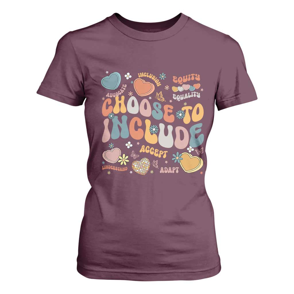 Autism Acceptance T Shirt For Women Choose To Include Inclusion Matters