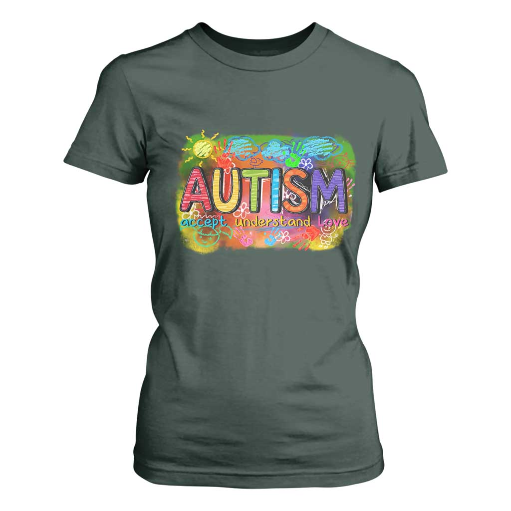 Autism Acceptance T Shirt For Women Accept Understand Love Autistic Support