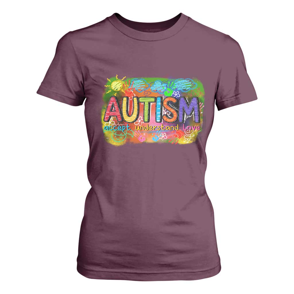 Autism Acceptance T Shirt For Women Accept Understand Love Autistic Support