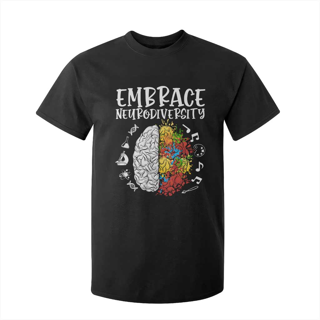 Embrace Neurodiversity T Shirt For Kid Autism ASD ADHD Acceptance Support Love