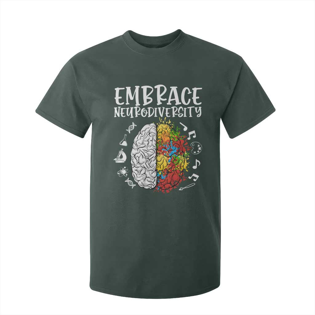 Embrace Neurodiversity T Shirt For Kid Autism ASD ADHD Acceptance Support Love