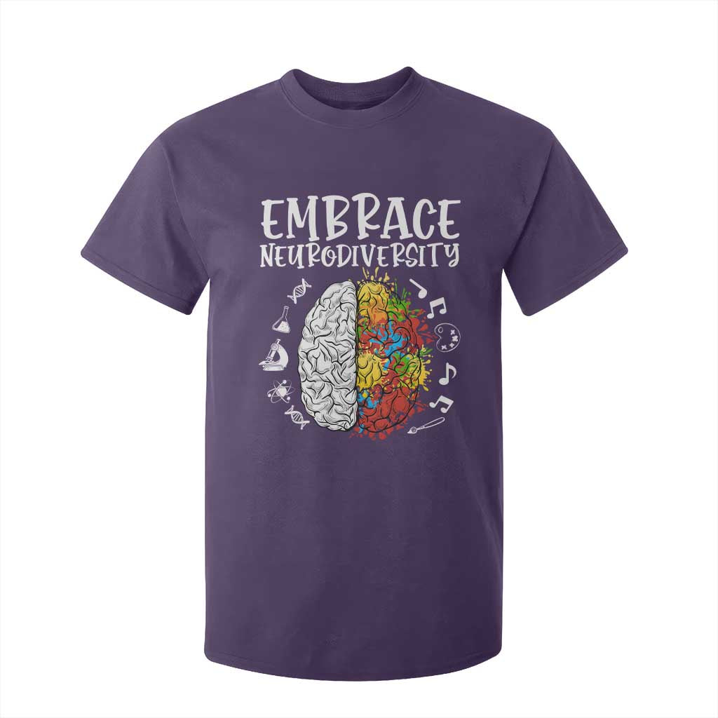 Embrace Neurodiversity T Shirt For Kid Autism ASD ADHD Acceptance Support Love