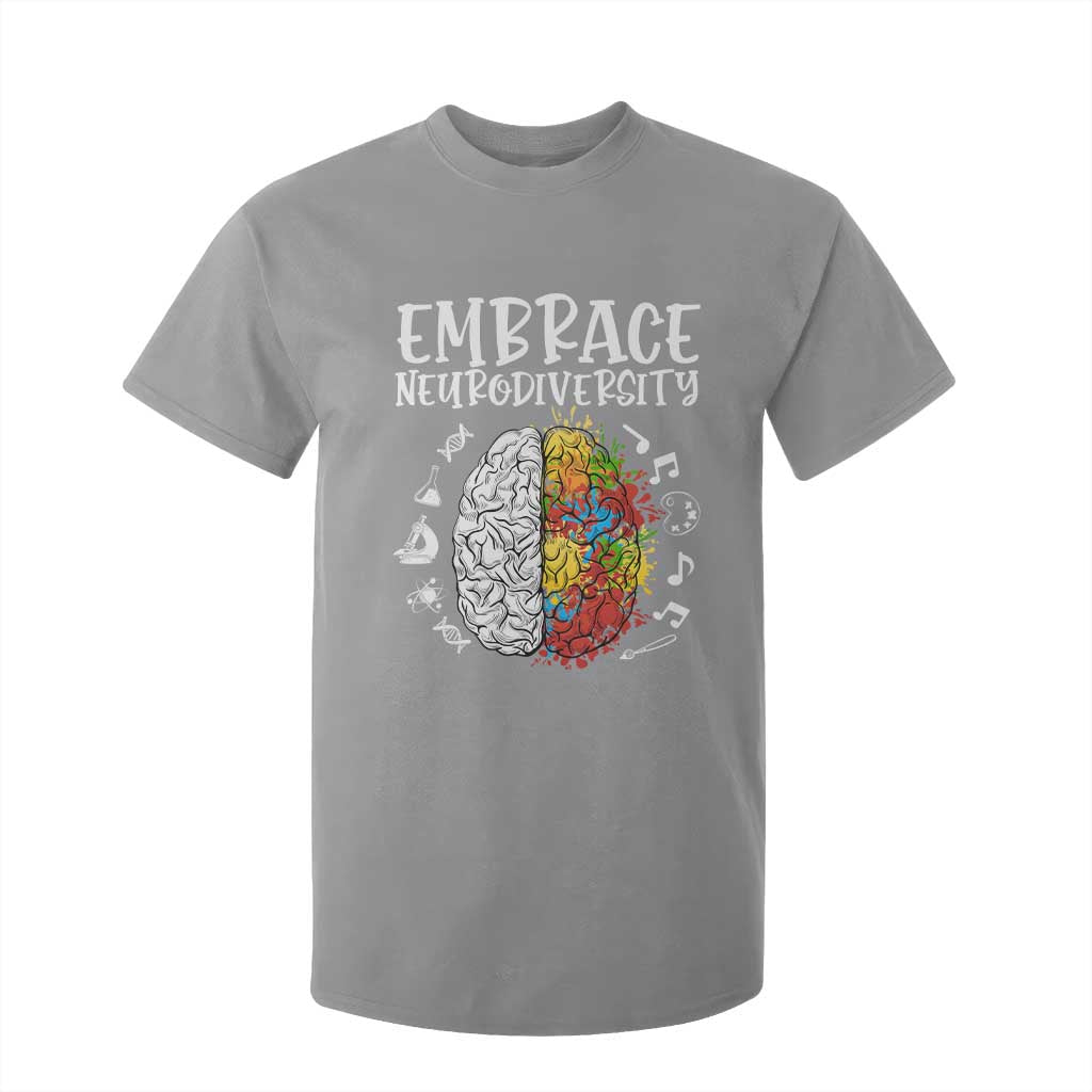 Embrace Neurodiversity T Shirt For Kid Autism ASD ADHD Acceptance Support Love