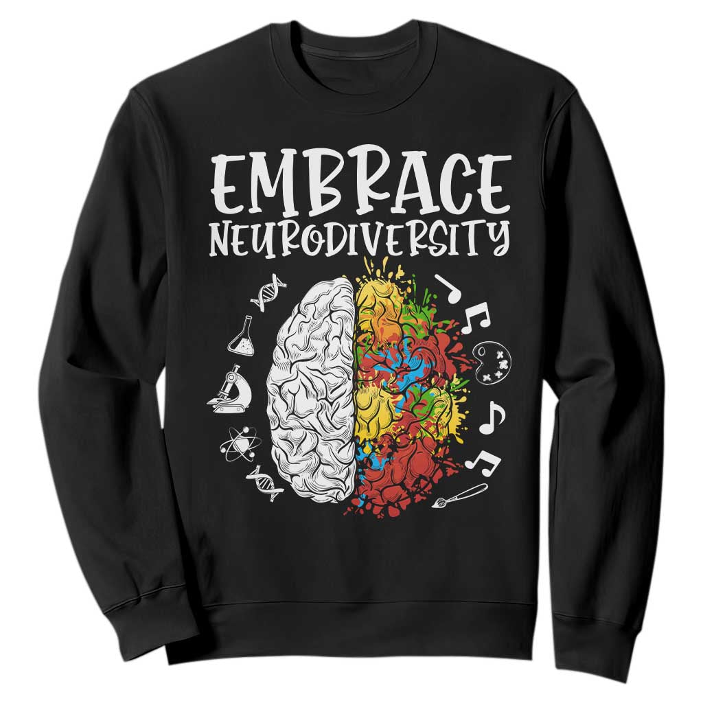 Embrace Neurodiversity Sweatshirt Autism ASD ADHD Acceptance Support Love