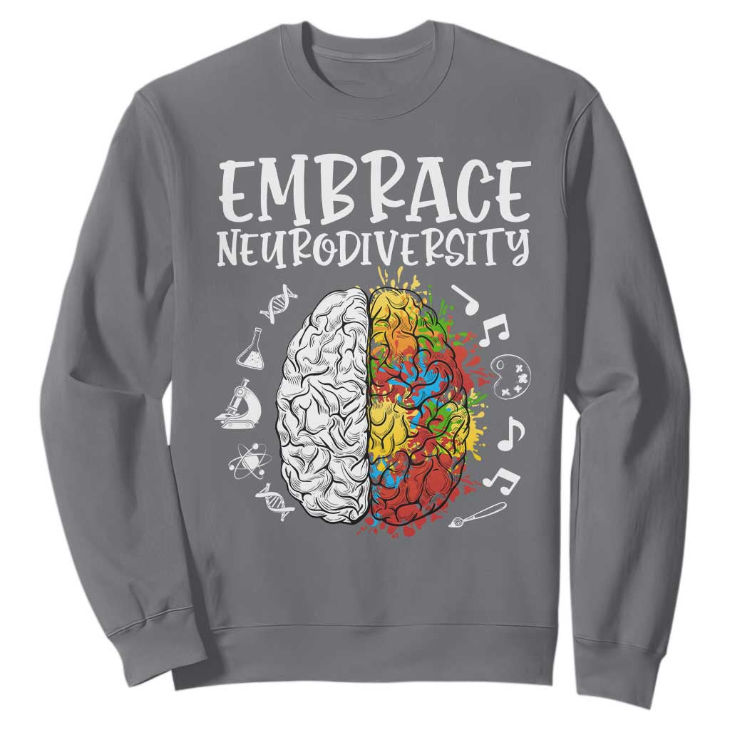 Embrace Neurodiversity Sweatshirt Autism ASD ADHD Acceptance Support Love