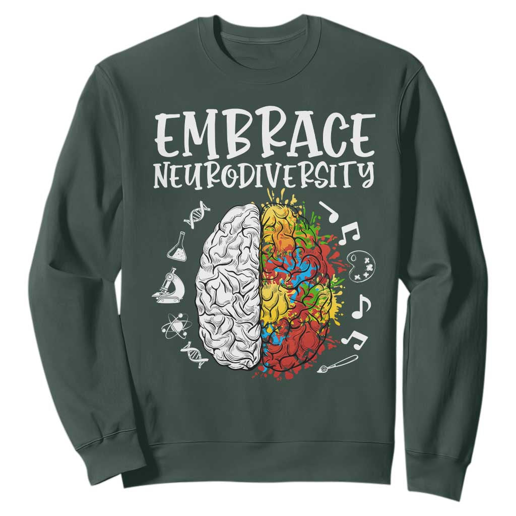 Embrace Neurodiversity Sweatshirt Autism ASD ADHD Acceptance Support Love
