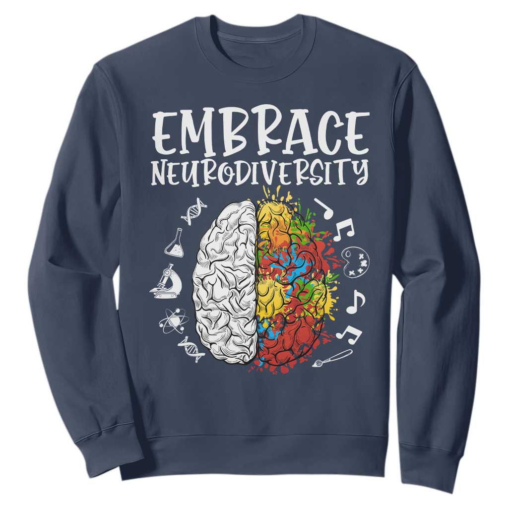 Embrace Neurodiversity Sweatshirt Autism ASD ADHD Acceptance Support Love