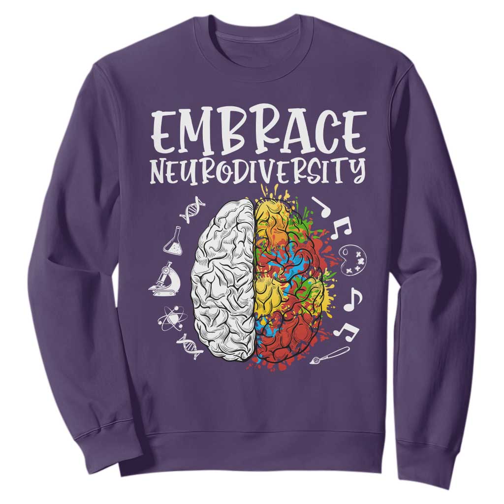 Embrace Neurodiversity Sweatshirt Autism ASD ADHD Acceptance Support Love
