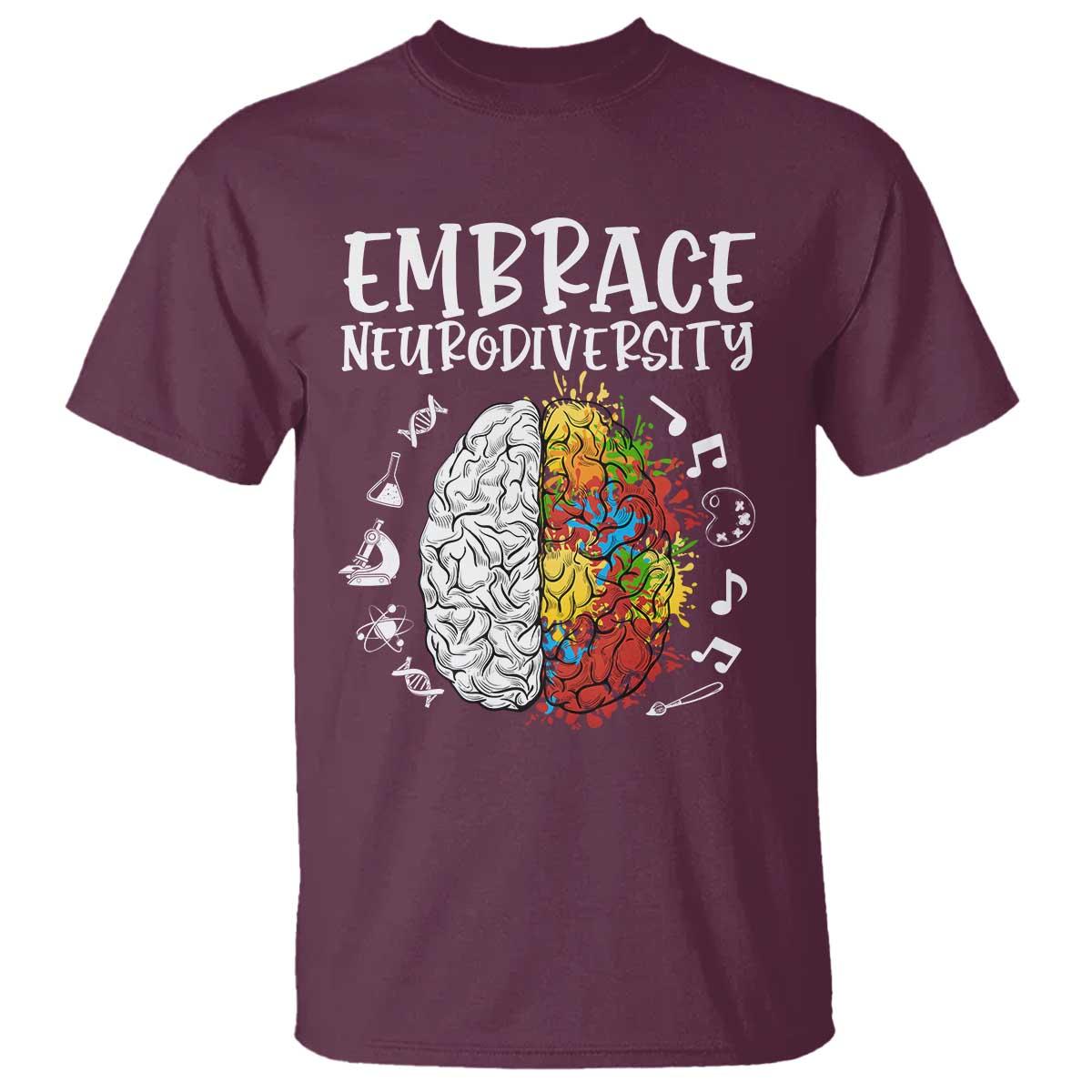 Embrace Neurodiversity T Shirt Autism ASD ADHD Acceptance Support Love