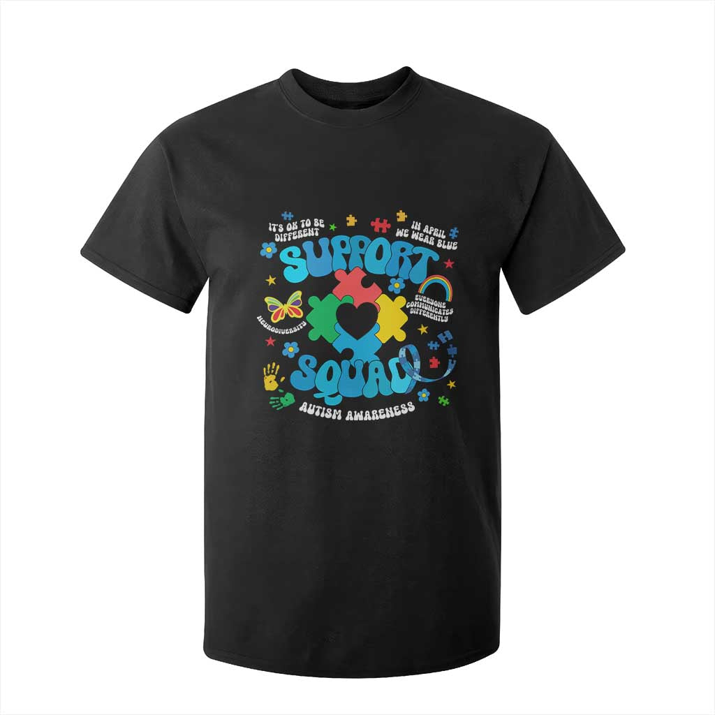 Autism Support Support Squad T Shirt For Kid In April We Wear Blue