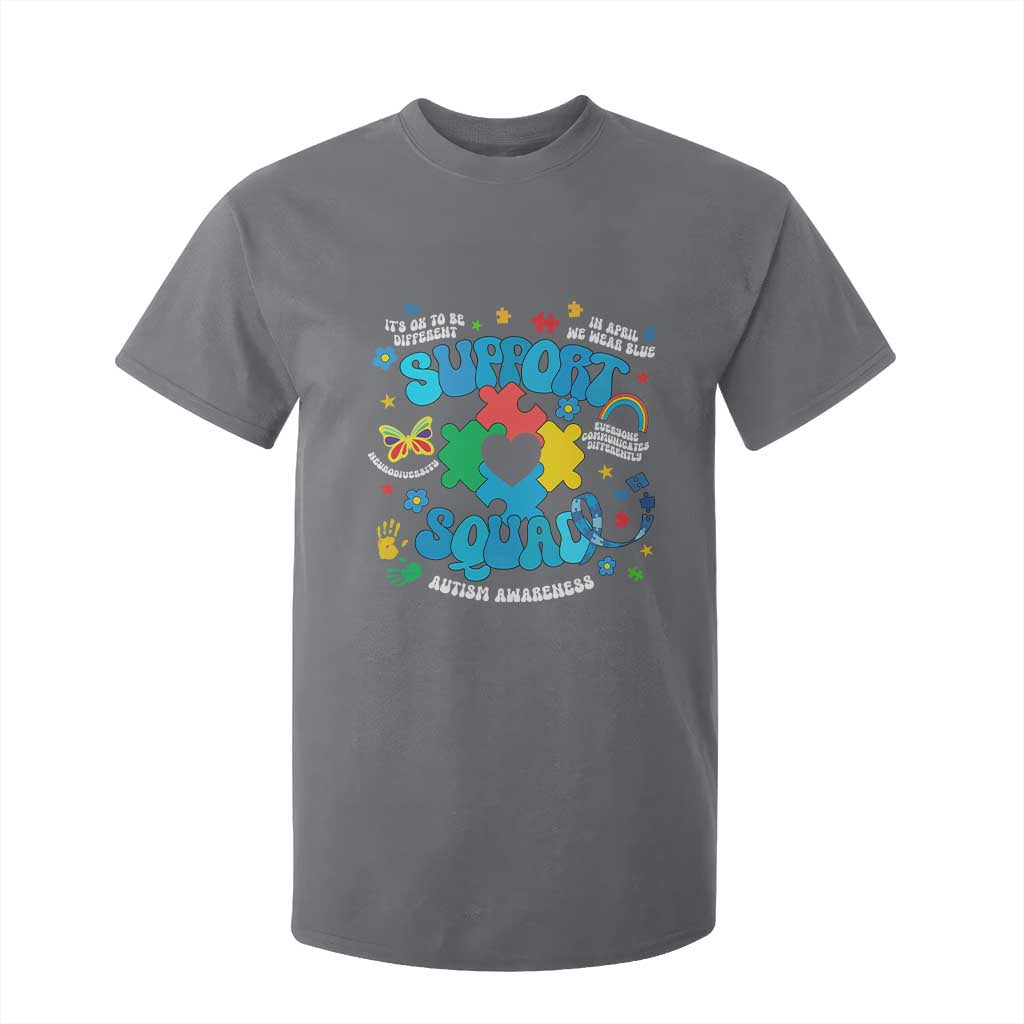 Autism Support Support Squad T Shirt For Kid In April We Wear Blue