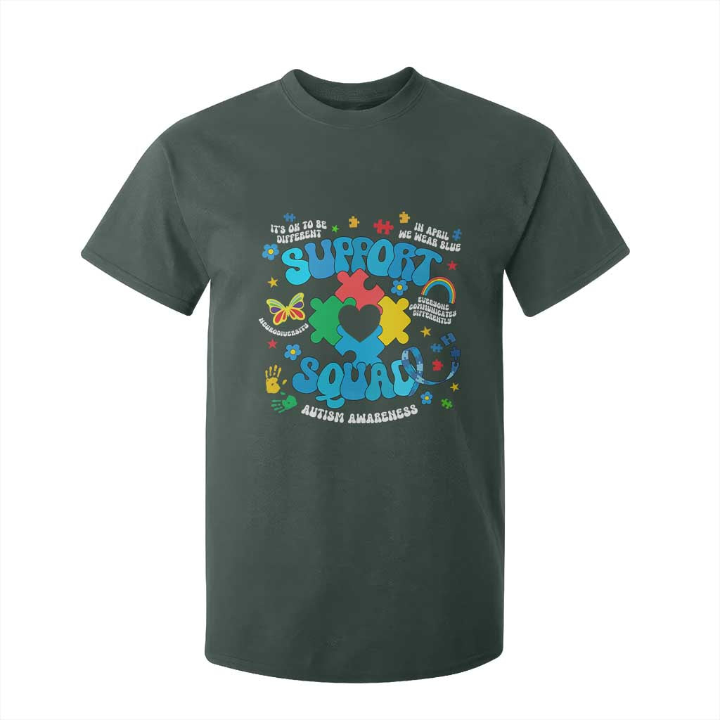 Autism Support Support Squad T Shirt For Kid In April We Wear Blue