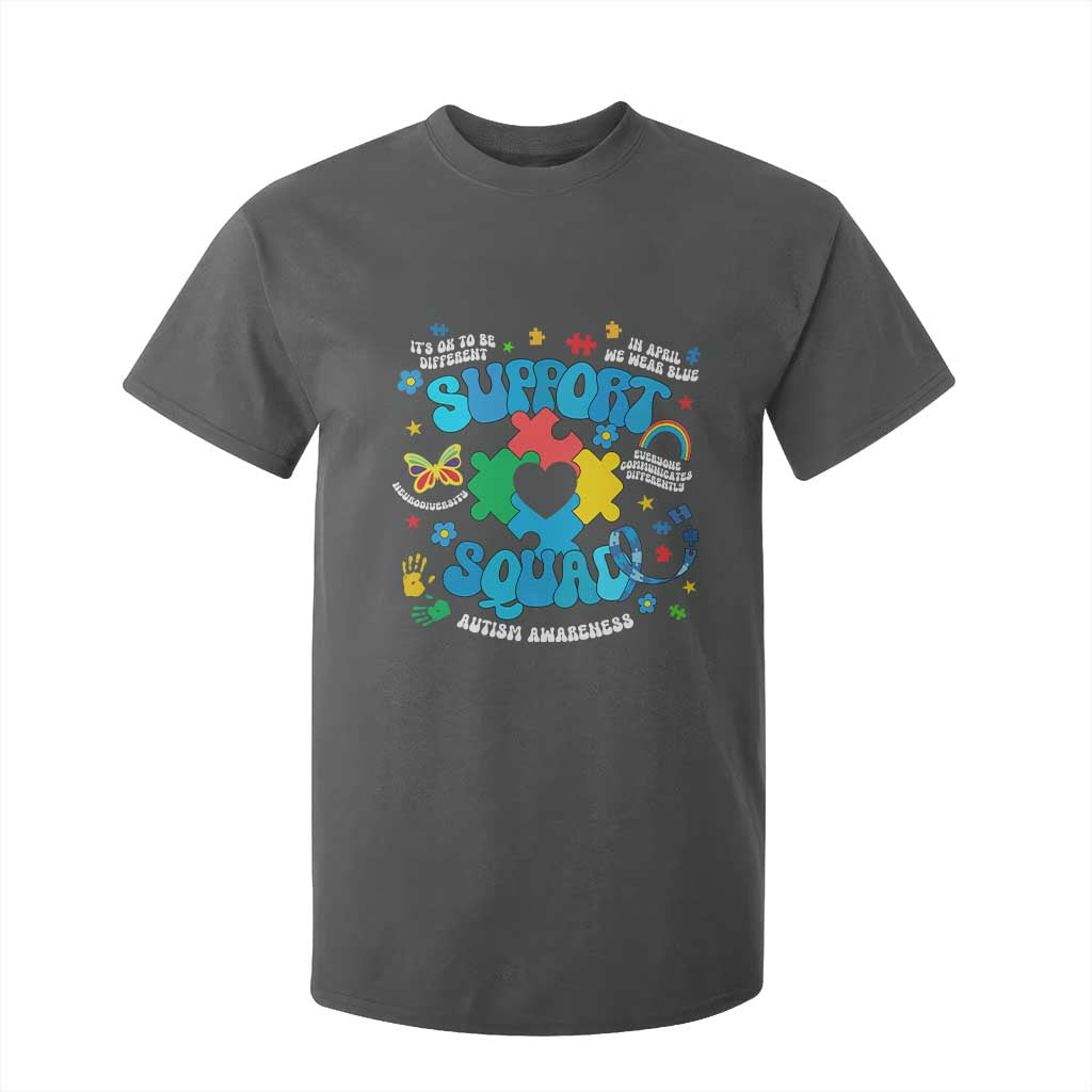 Autism Support Support Squad T Shirt For Kid In April We Wear Blue
