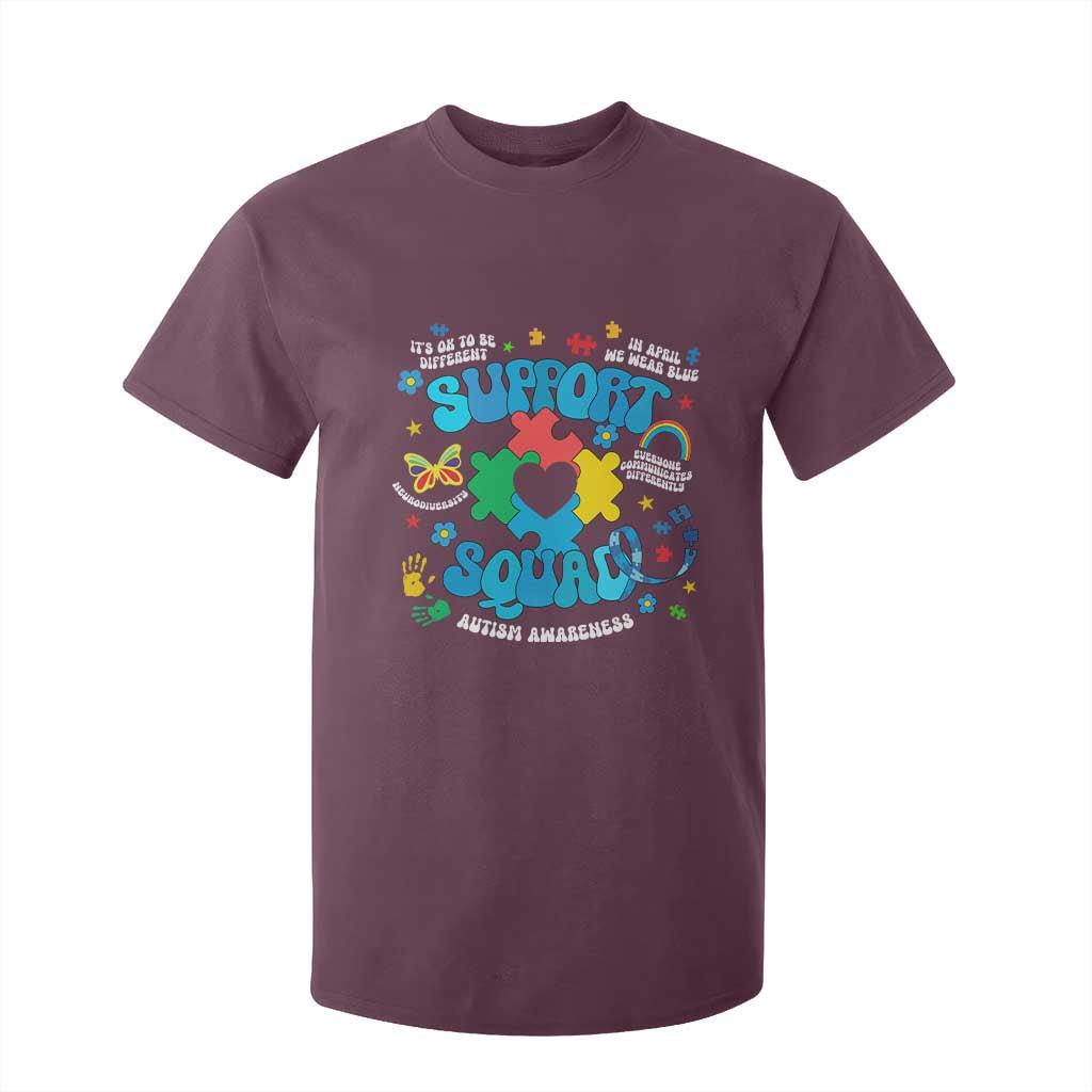 Autism Support Support Squad T Shirt For Kid In April We Wear Blue