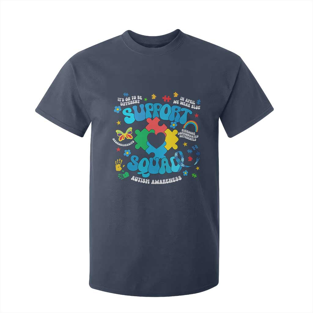 Autism Support Support Squad T Shirt For Kid In April We Wear Blue
