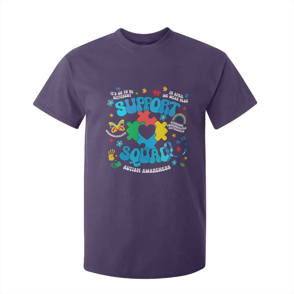 Autism Support Support Squad T Shirt For Kid In April We Wear Blue