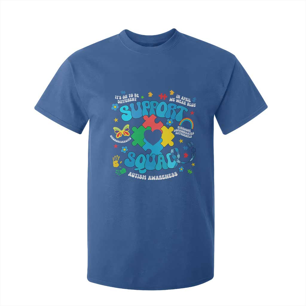 Autism Support Support Squad T Shirt For Kid In April We Wear Blue