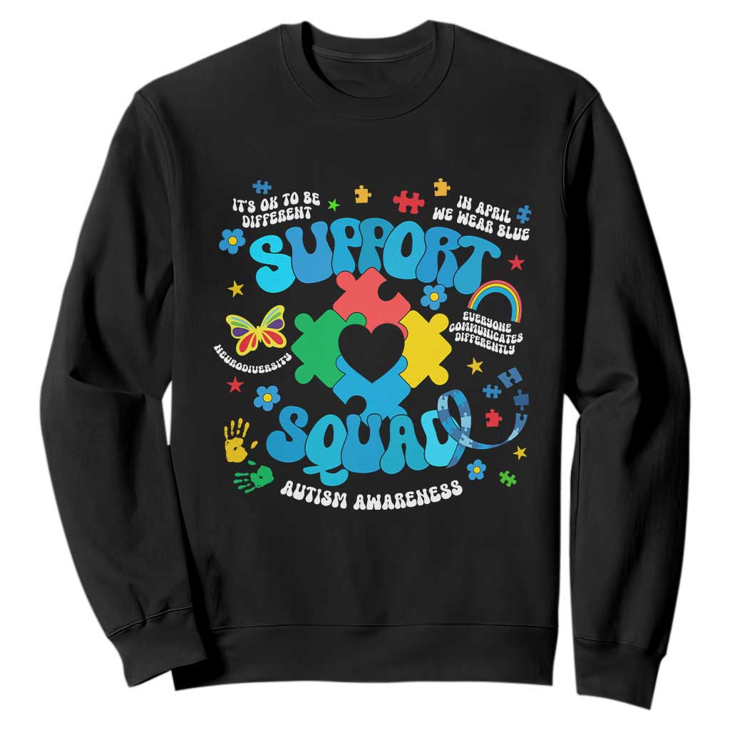 Autism Support Support Squad Sweatshirt In April We Wear Blue