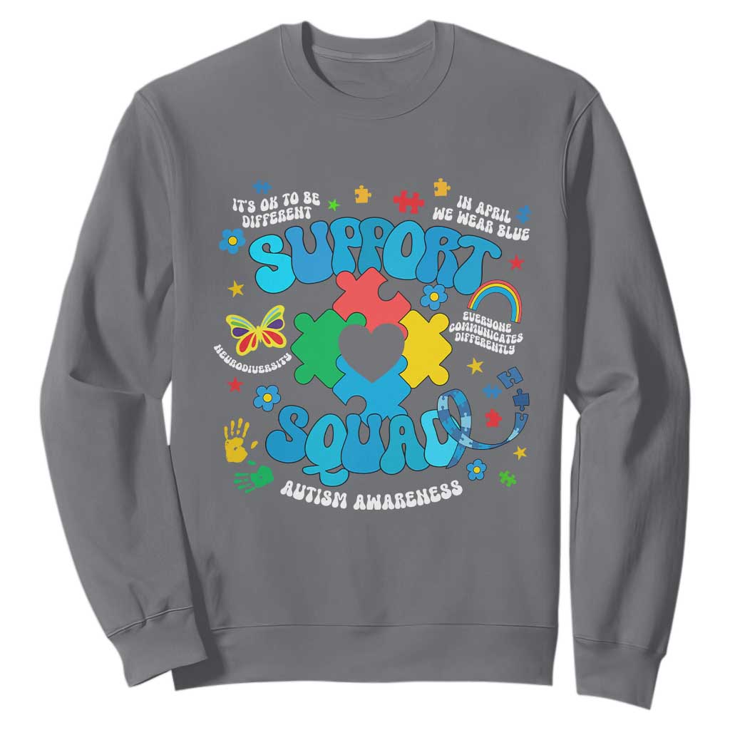 Autism Support Support Squad Sweatshirt In April We Wear Blue