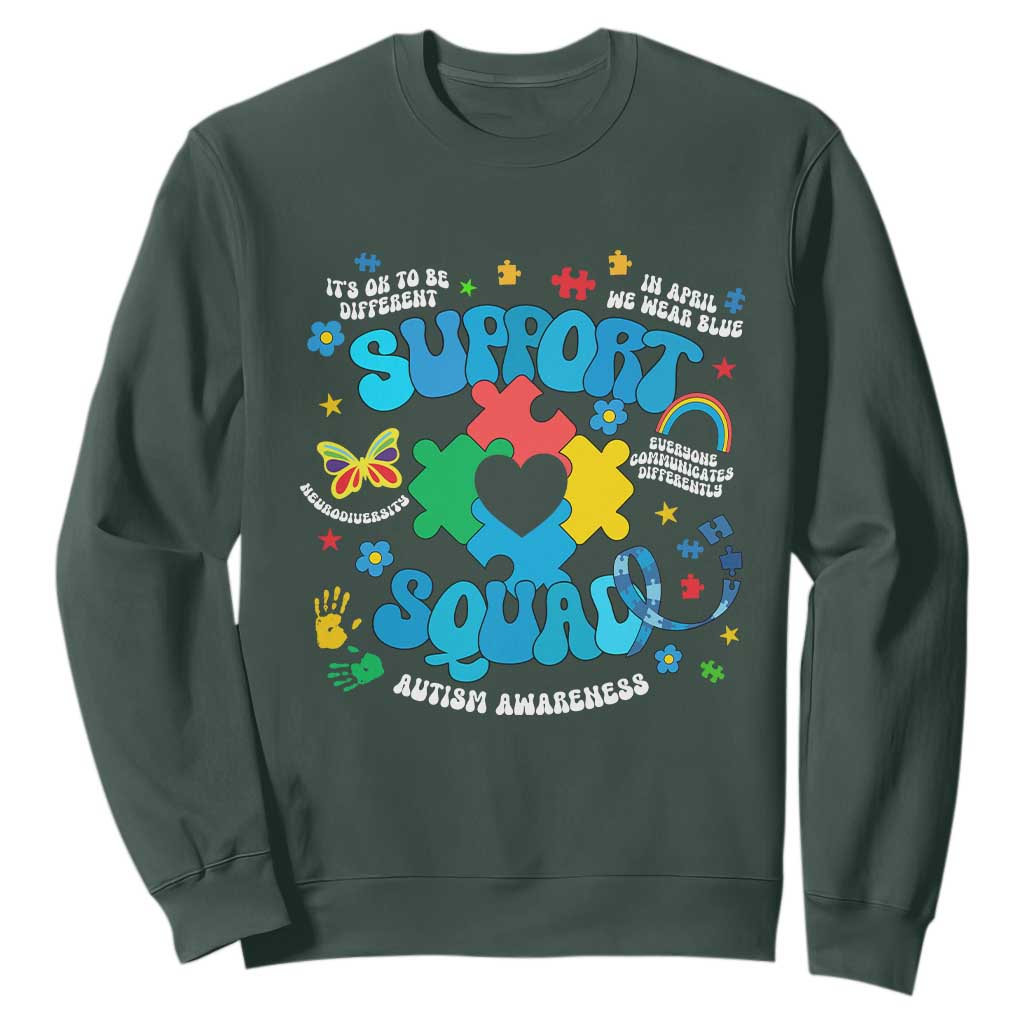 Autism Support Support Squad Sweatshirt In April We Wear Blue