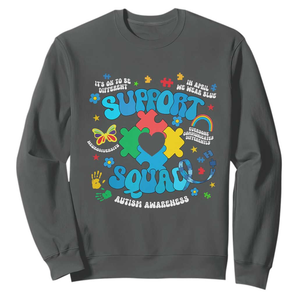 Autism Support Support Squad Sweatshirt In April We Wear Blue