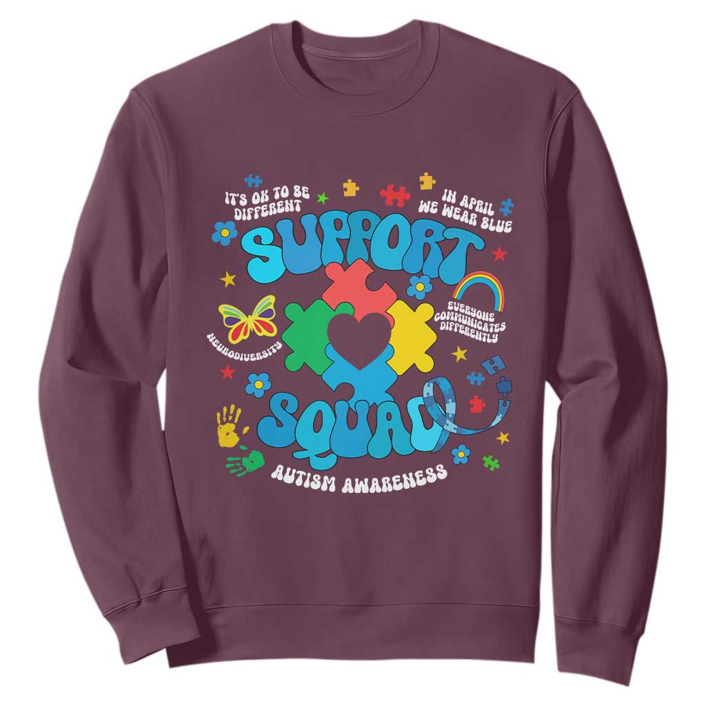 Autism Support Support Squad Sweatshirt In April We Wear Blue