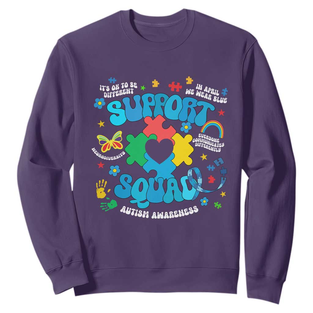 Autism Support Support Squad Sweatshirt In April We Wear Blue
