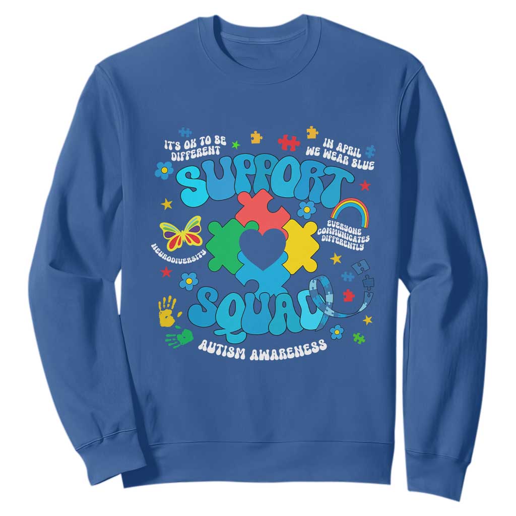 Autism Support Support Squad Sweatshirt In April We Wear Blue