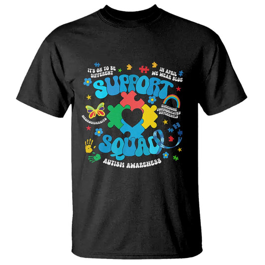 Autism Support Support Squad T Shirt In April We Wear Blue