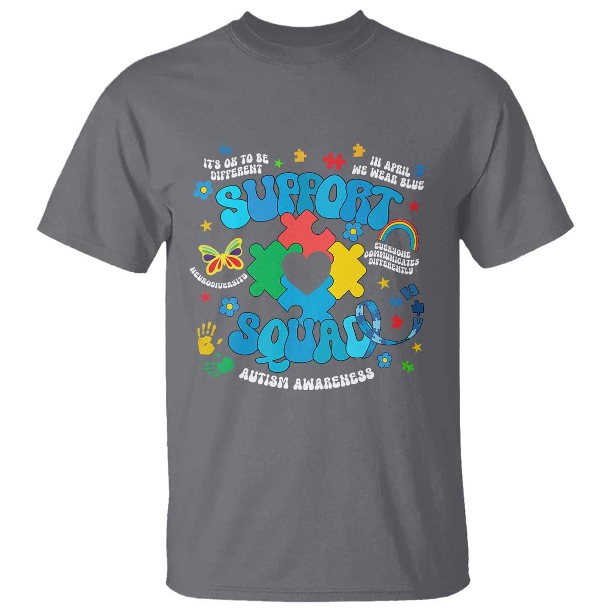 Autism Support Support Squad T Shirt In April We Wear Blue