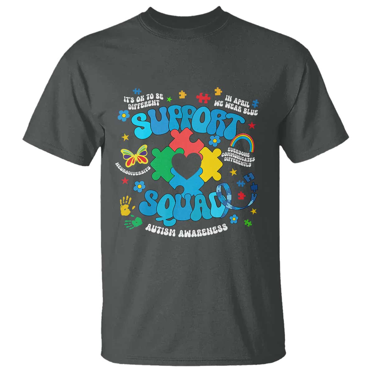 Autism Support Support Squad T Shirt In April We Wear Blue