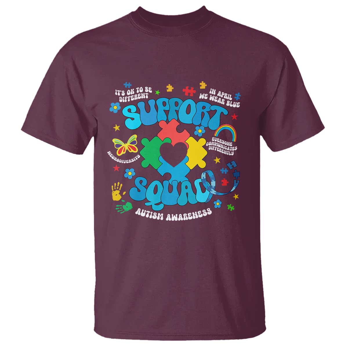 Autism Support Support Squad T Shirt In April We Wear Blue