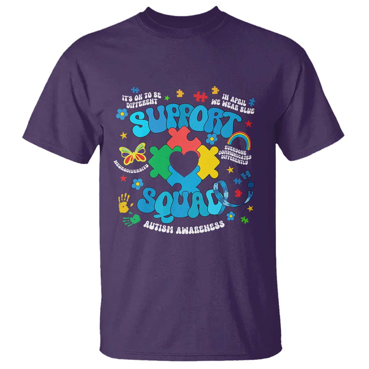 Autism Support Support Squad T Shirt In April We Wear Blue
