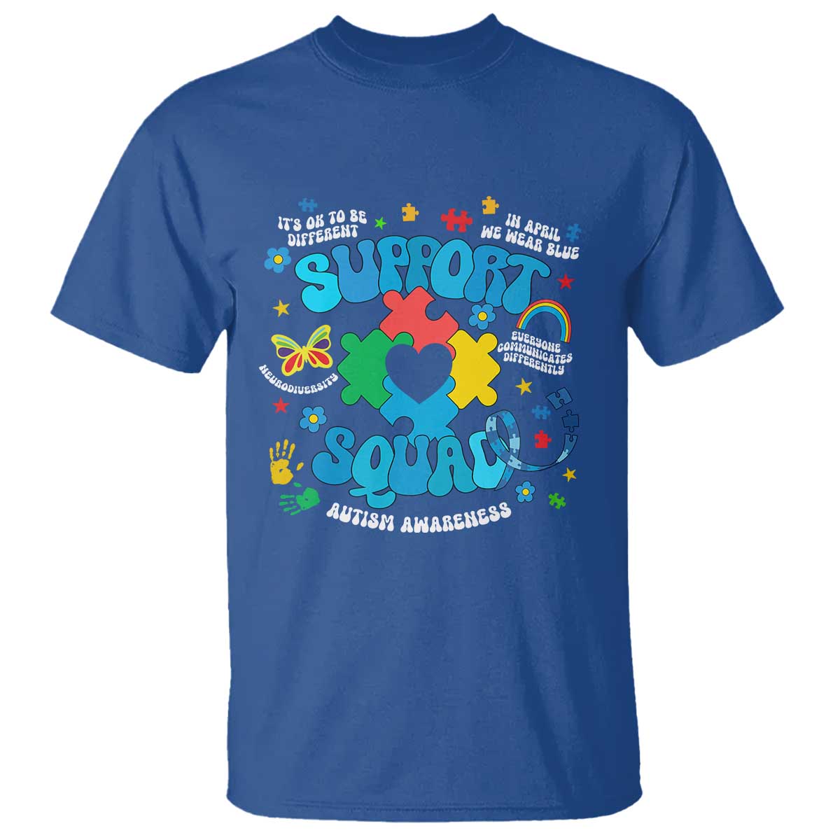 Autism Support Support Squad T Shirt In April We Wear Blue