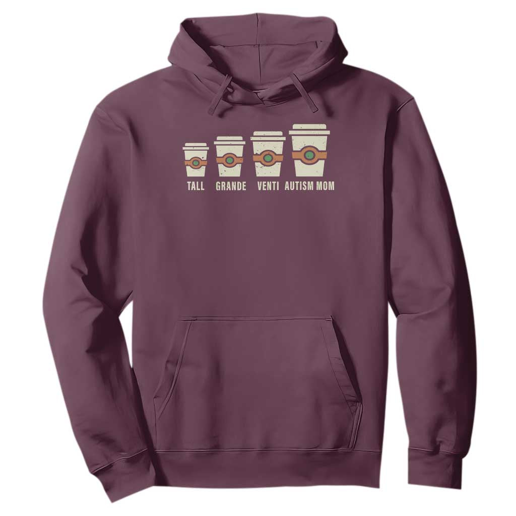 Funny Autism Mom Hoodie Coffee Support Autistic