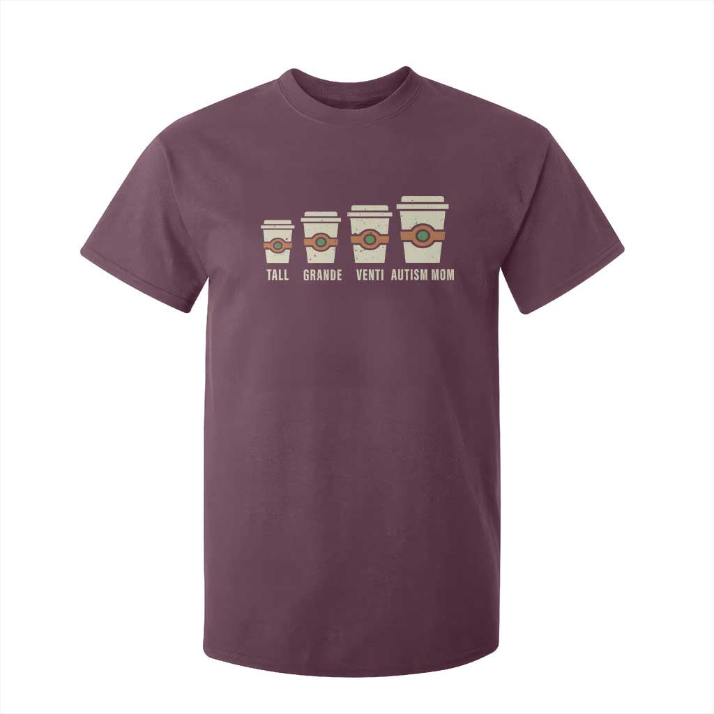 Funny Autism Mom T Shirt For Kid Coffee Support Autistic