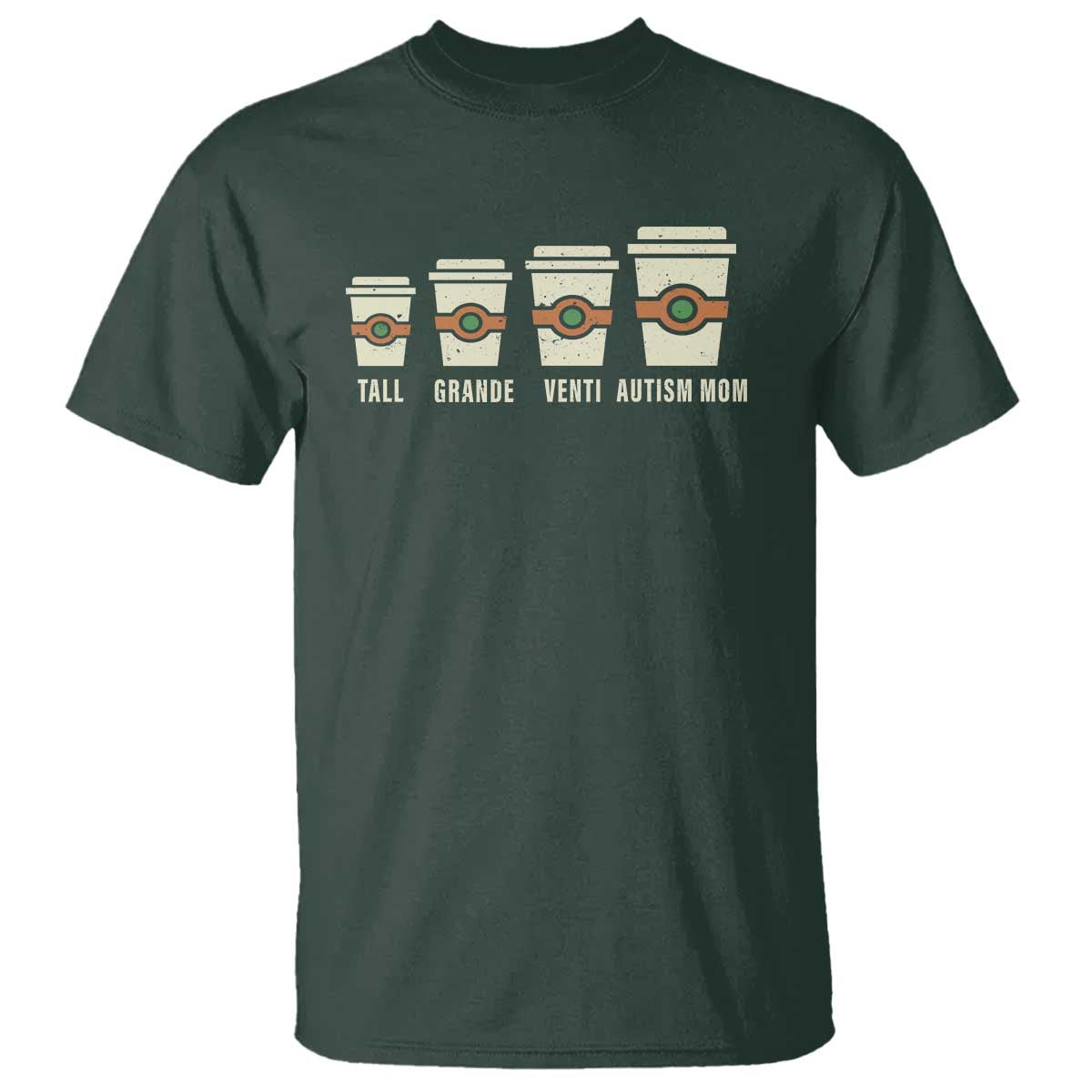 Funny Autism Mom T Shirt Coffee Support Autistic