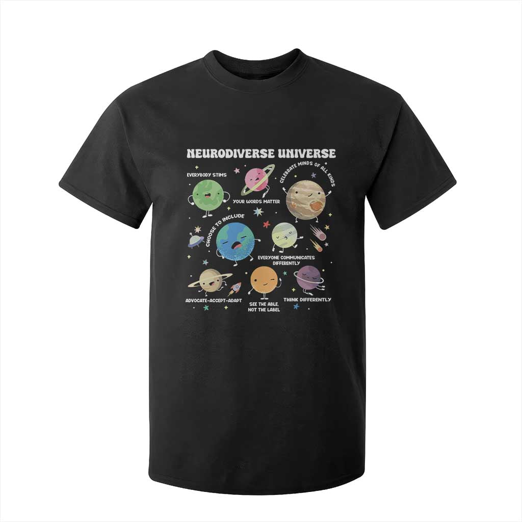 Neurodiverse Universe T Shirt For Kid Autism ASD ADHD Neurodiversity Sped Teacher