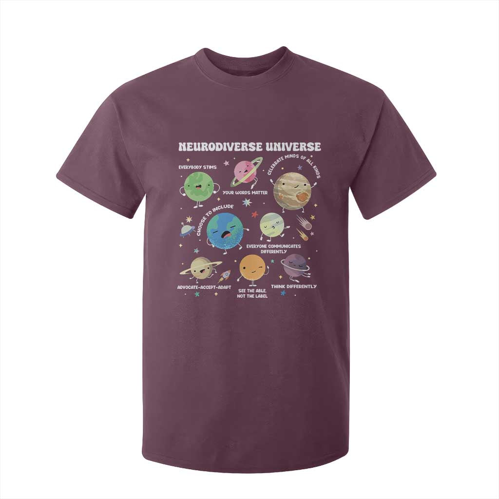 Neurodiverse Universe T Shirt For Kid Autism ASD ADHD Neurodiversity Sped Teacher